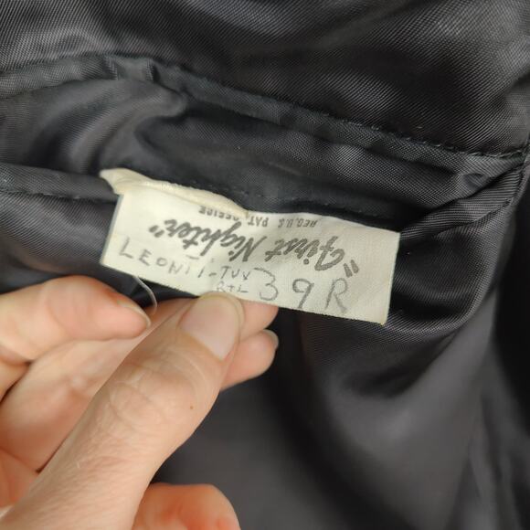 Vintage First Nighter‎ Formals Blazer Mens 39R Green Blue Shift Metallic Shimmer - Picture 9 of 10